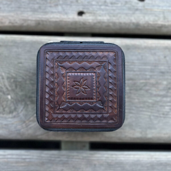 Dark Oil Tooled Jewelry Box