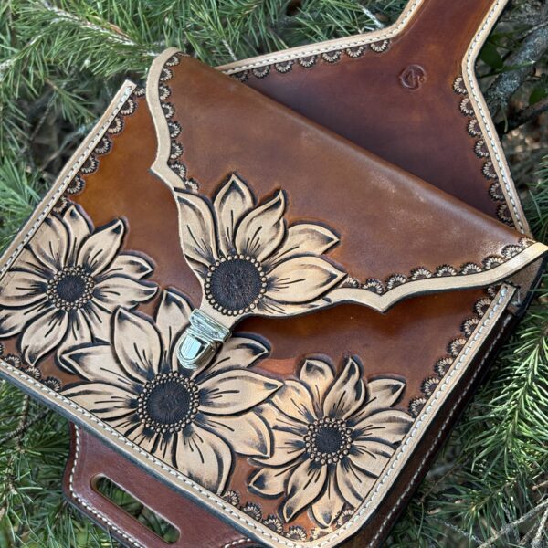 Back Cinch Saddle Bag - Sunflower