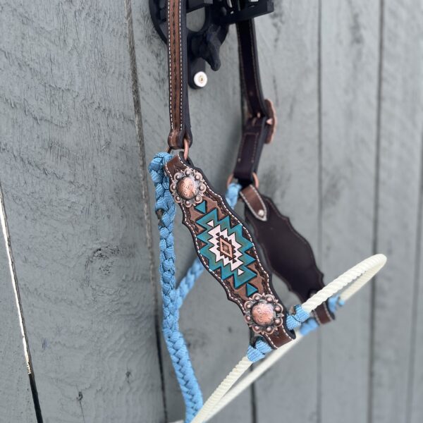 Blue & White Aztec Hybrid Halter