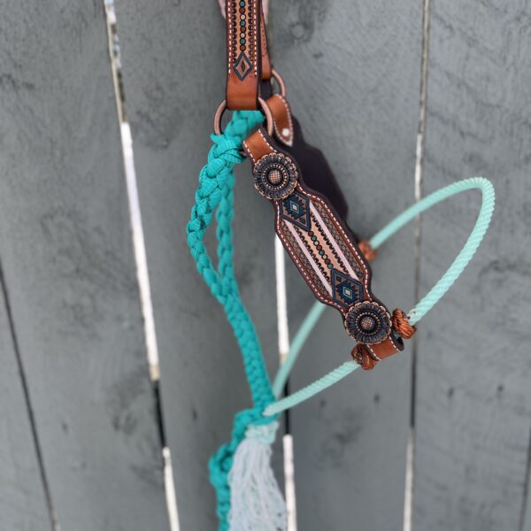 Turquoise Geometric Hybrid Halter