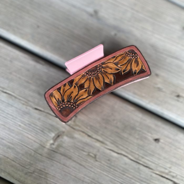 Pink Sunflower Clip